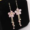 1 Pair European and American Fashion New Super Flash Flower Earrings