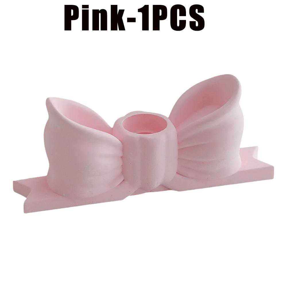 Candlestick Candle Holder Gypsum Bow Candles Candelabra Home Decorative Candle Wedding Dinning Birthday Gift Party Home Props