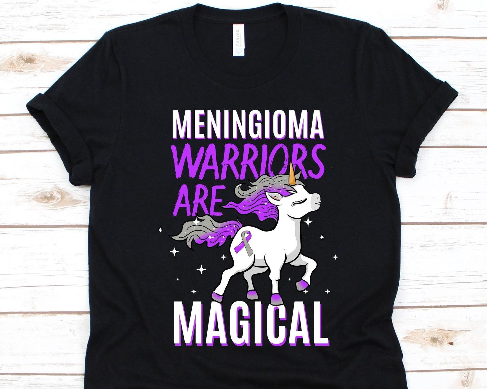 Meningioma Warriors Are Magical Shirt, Awareness Gift For Meningioma Warrior Fighter, Meninges, Brain Tumor, Meningeal Tumor, Meningiomas 4XL