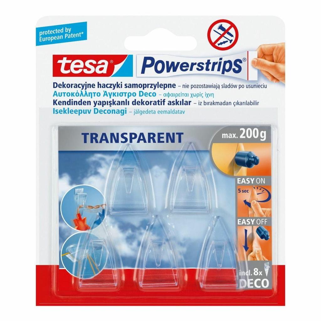TESA DECO HOOK TRANSPARENT 5pcs.