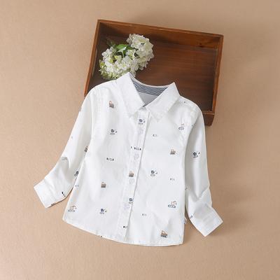 Fashion Kids Boys Shirts Turn-down Collar School Children Boy Long Sleeves Shirt Soft Breathable Cotton Kids Clothes Toddler 2-6y