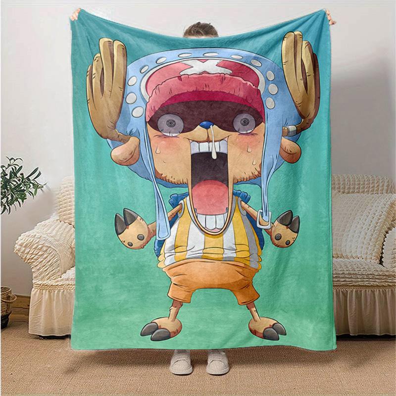 1pc One Piece Adventure Soft Throw Blanket Flannel All Season Light Weight Living Room/Bedroom Warm Blanket. M7270140