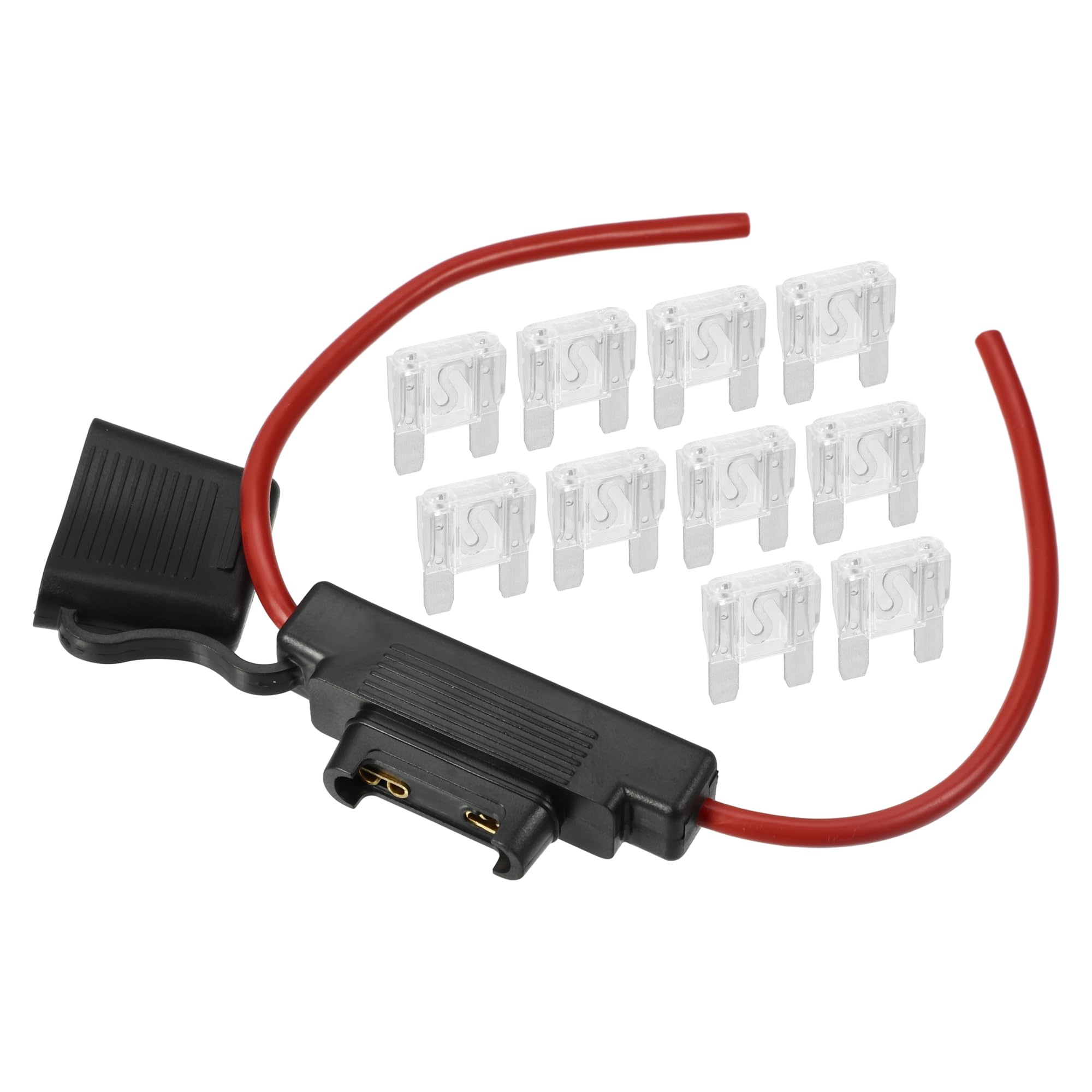

ABSOPRO Fuse Holder 80A Max Style Fuse 10 AWG Fuse Holder Waterproof 10 красный