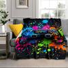 Colorful Gaming Adventure Blanket Flannel Blanket for Bed, Sofa, Camping, Hiking, Picnic Essentials, Gift for Family Fan Gifts