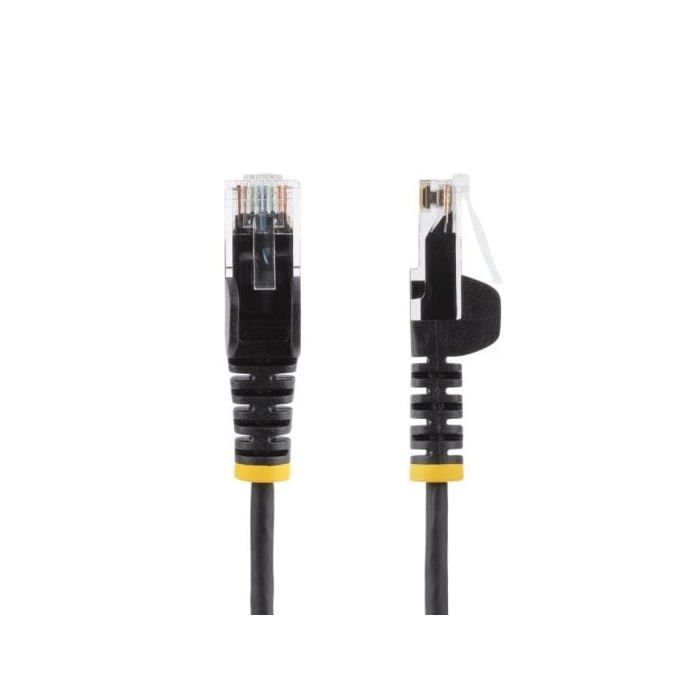 Cable Ethernet Cat6 StarTech Slim 15m Negro 28AWG UTP LSZH PoE++ 100W