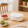 Talos Crisper Box, with Divided Compartments, Leakproof Seal Food Storage Container, for Baby Meals Fruits And Picnic Snacks