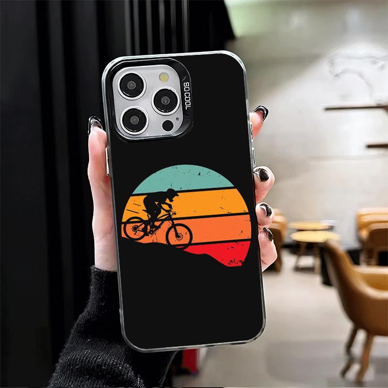 

Mountain Bike Bicycle Shockproof Phone Case for iPhone 17 Air 16 16E 15 Pro Max 14 Plus 13 Mini 12 Back Cover Anti Fall Fundas iPhone 13 Pro Max
