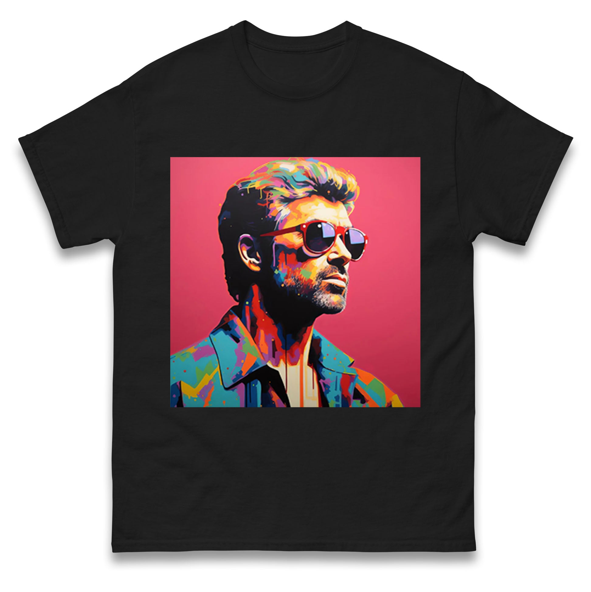 George Michael Painting T Shirt Tshirt Mens Womens Unisex Tops Tees 4XL