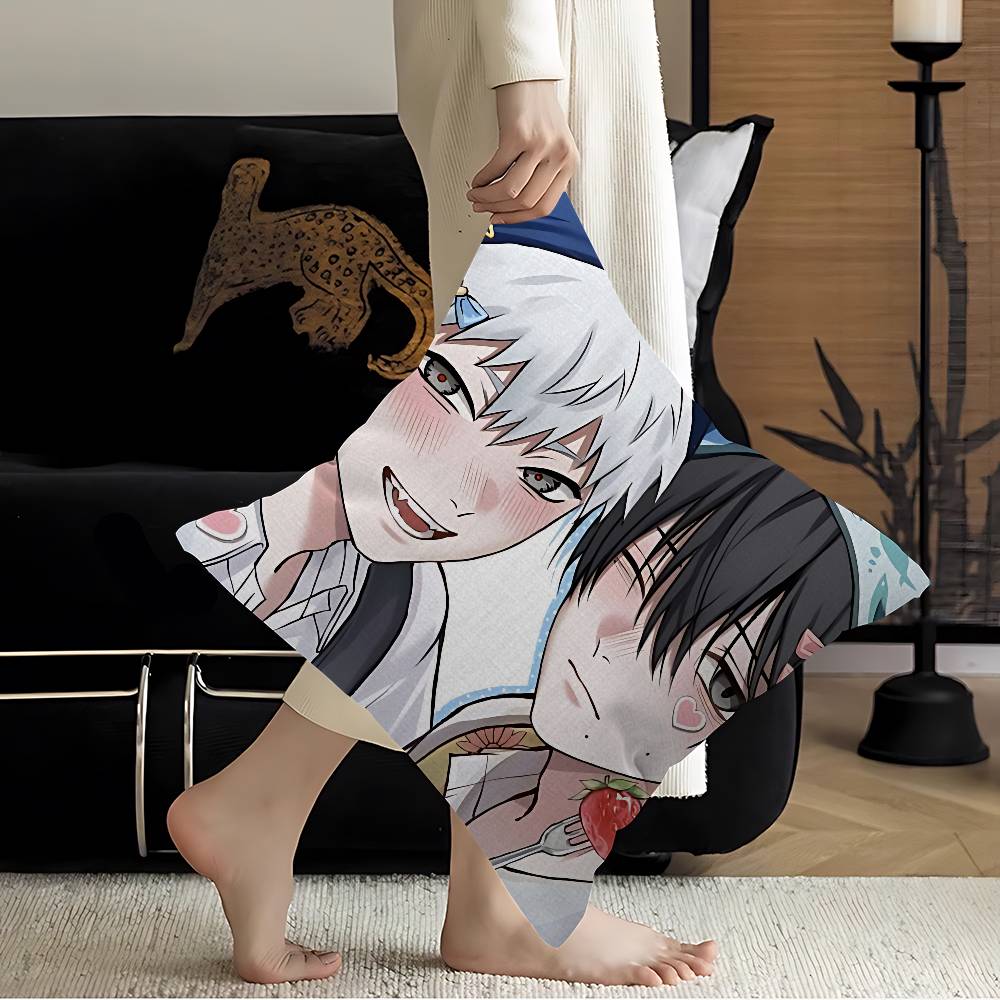 The Summer Hikaru Died Anime Pillow Covers Cartoon Sofa Decorative Home Double-Sided Printing Short Plush Cute Cushion Cover