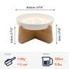 Ceramic Slow Feeder Bowl Wood Stand Anti Vomiting Bowl Pet Supplies Cat Feeding Bowl  Pet Feeding