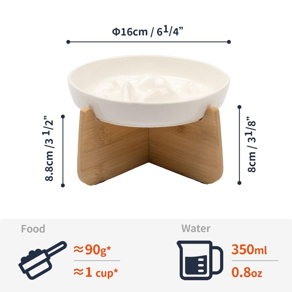 Anti-choking Slow Feeder Bowl Ceramic Cat Feeding Bowl Anti Vomiting Bowl  for Cats Dogs