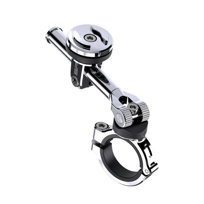 SP CONNECT Moto Mount 3D 1/5 Chrome Finish SPC+ | Motorcycle Phone Holder | 52878 Silver