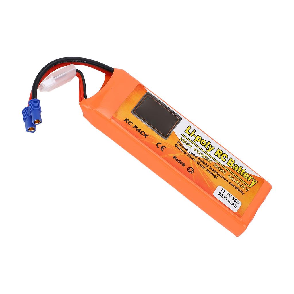 3000mAh LiPo Battery 11.1V 35C Replacement Quadcopter Battery with EC3 Plug for Speedboat Airplane