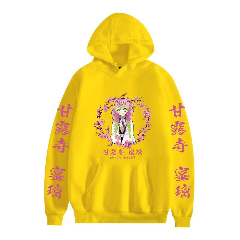 Kanroji Mitsuri Japanese Animation Hoodie Men Women Harajuku Pullover Street Wear Unisex Autumn Winter Plushed Brand Sweater