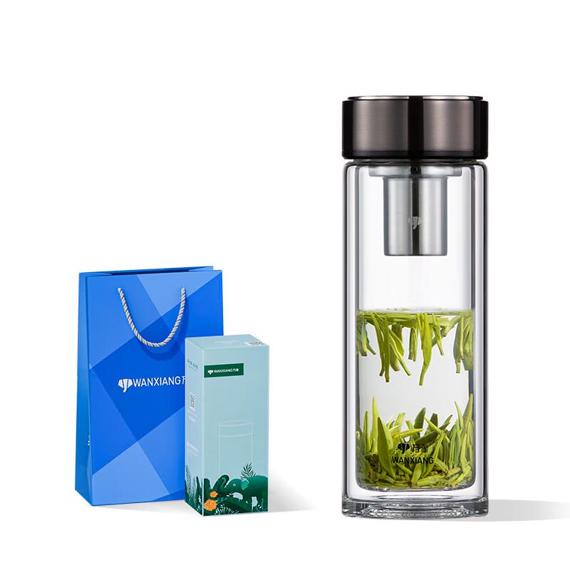 Wanxiang Portable Double-Layer Glass Tea Infuser Bottle