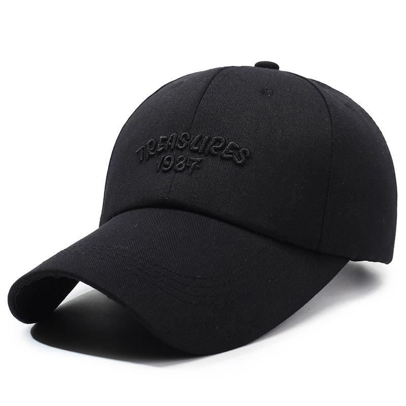 Embroidered Alphabet Baseball Cap Male Female Extended Brim Cap Outdoor Recreational Fishing Sun Cap