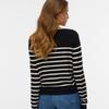 Dory Striped Cardigan with V-neck, Embroidered Red Heart, and Buttons for Women VERO MODA