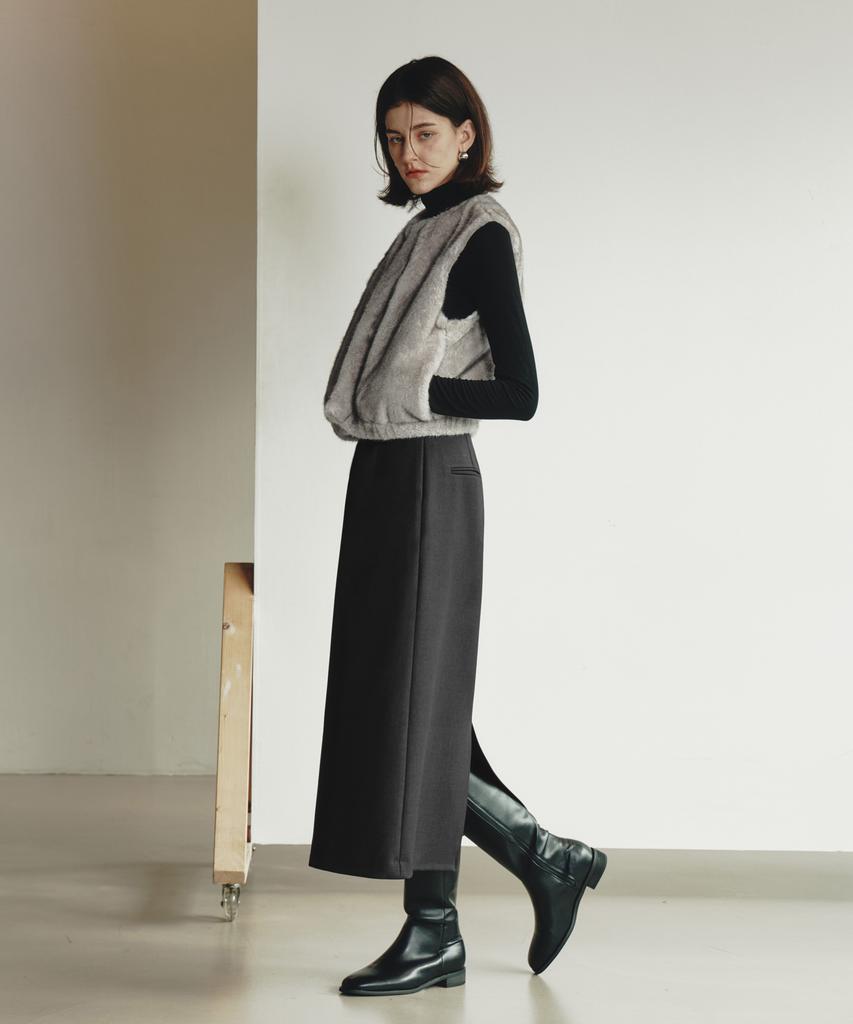 Zero Street Lezero Basic Long Skirt / Charcoal