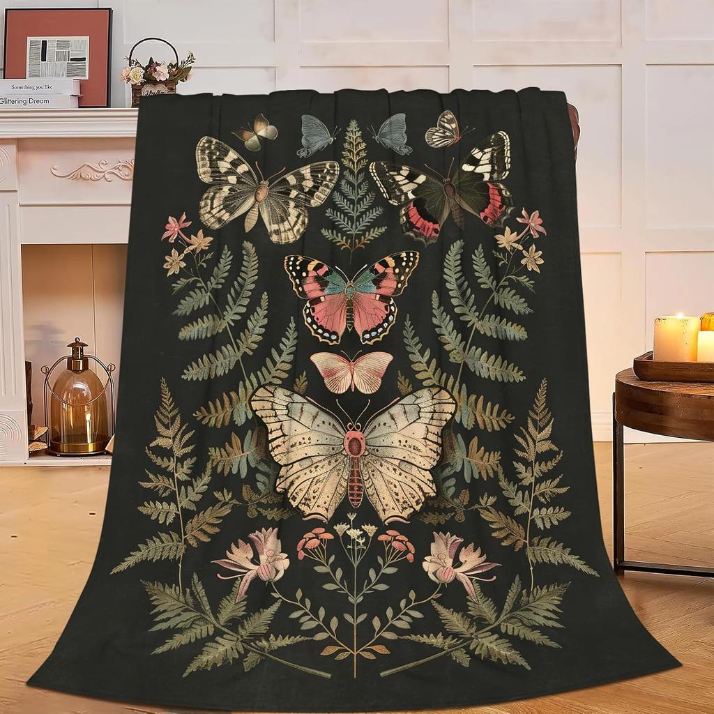 Horse Throw Blanket Super Soft Warm Floral Horse Blanket Cozy Plush Fleece Farm Stuffed Animal Horse Gifts Bedding Blanket