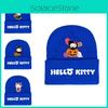 Halloween Acrylic Knit Beanie Printed Design For Costume Party Seasonal Gift Adults Teens