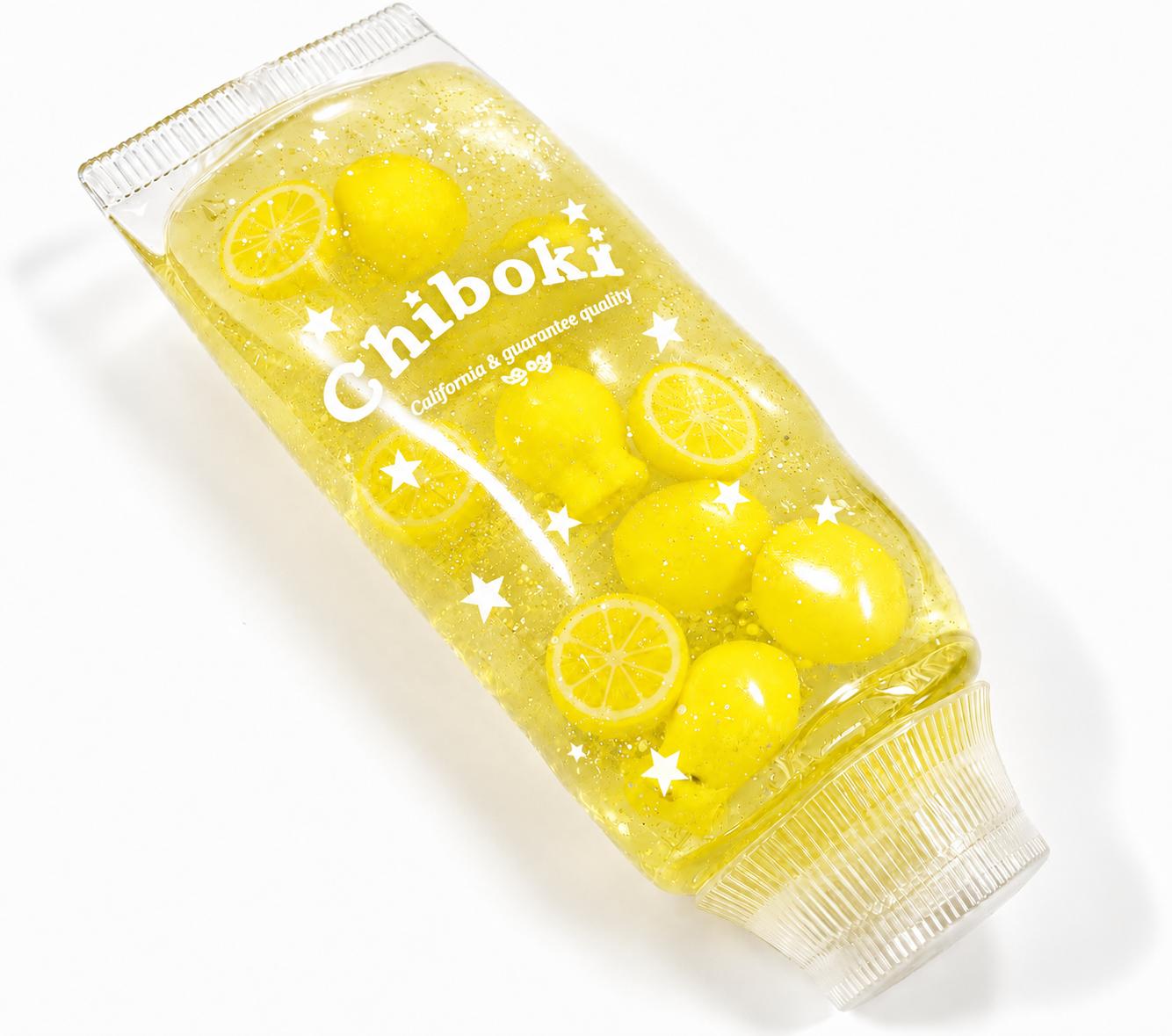 Tandenborstel Squishy Fidget Speelgoed Kawaii Fruit Gel Knijpspeelgoed Langzaam Rijzend Stressverlichting Sensorisch Speelgoed Cadeau voor Kinderen Volwassenen citroen