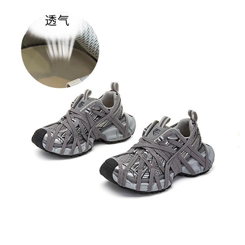 Suction film sole new dad shoes women's 2025 autumn thick-soled straps running sports shoes retro and old casual women's shoes