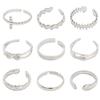 Fashion Stainless Steel Stainless Steel Rings for Women Adjustable Sliver Color Open Rings Female Jewelry Weddings Gifts
