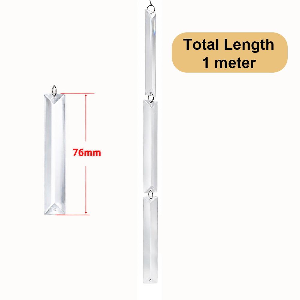 Triangle Chandelier Lamp Prism Clear Acrylic Door Curtain Divider Party Ornament Hotel Lobby Decor