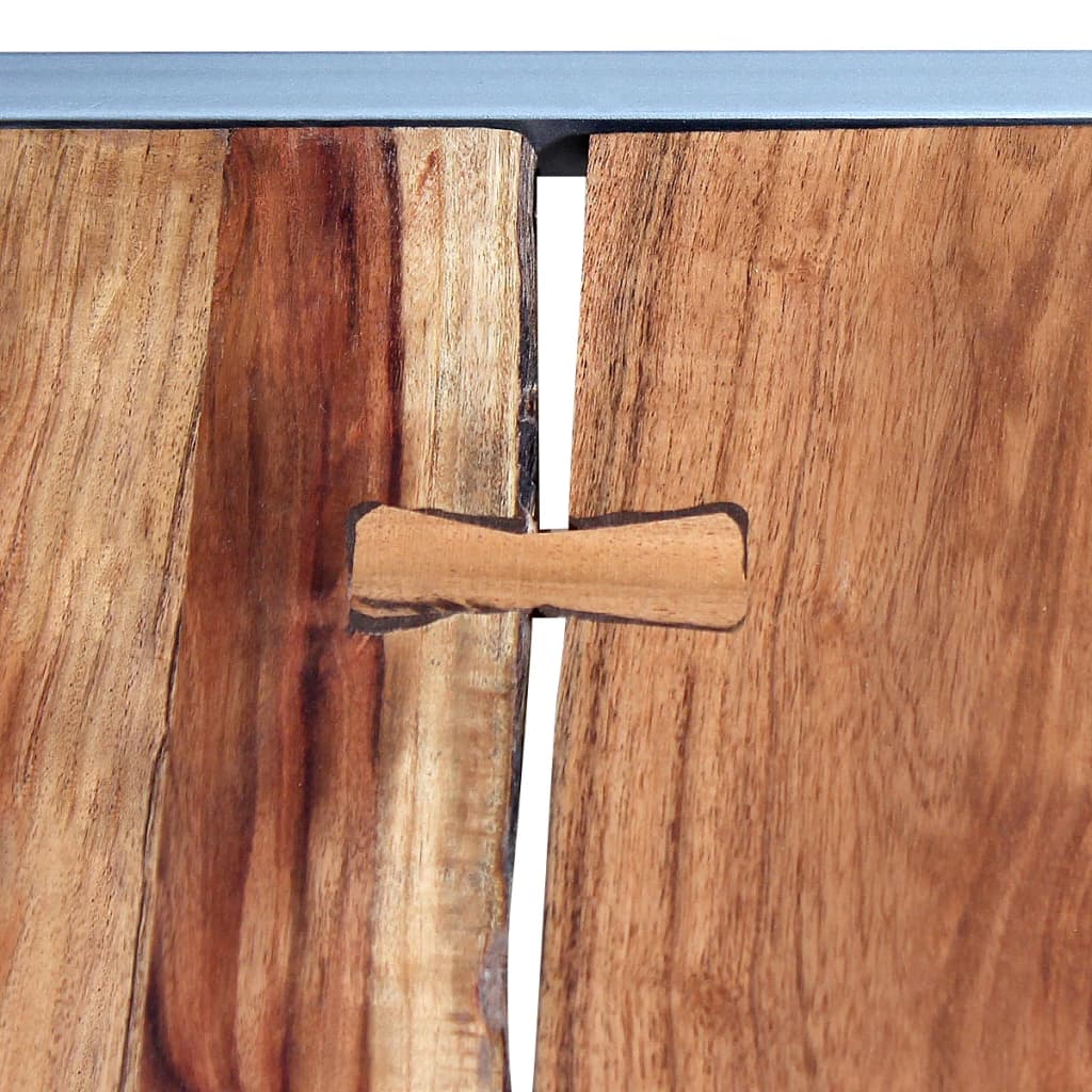2 Piece Coffee Table Set Solid Acacia Wood