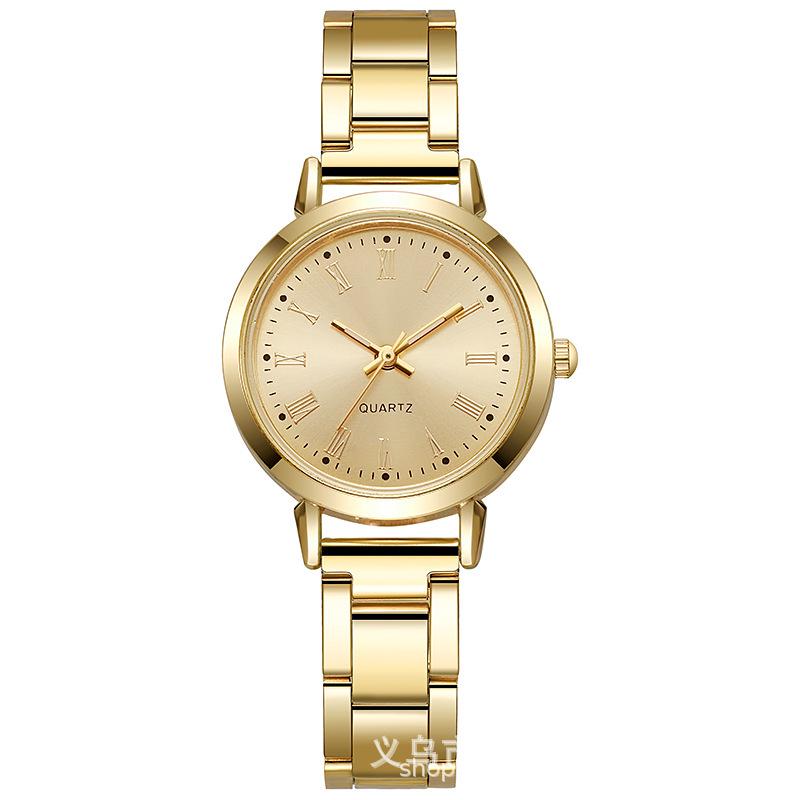 Fashionable Trendy Women's Digital Roman Dial Steel Band Watch