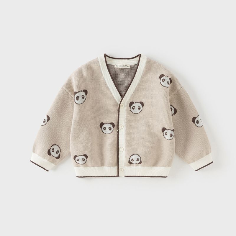 David Bella Kidsren s Sweater 2026 New Boys  Pure Cotton Knitwear Anti-Static Class a Spring Jacket for Boys Khaki [Ready Stock] 73