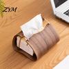 Sturdy Storage Box Wooden Tissue Holder, Rectangular Decorative Paper Napkin Dispenser, Compact Dispenser Organizer, for Office Desk Home Decor