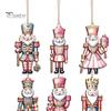 Christmas Tree Hanging Nutcracker Ornaments for Tree, Wooden Soldier Exquisite Photo Props Decoration, 2D Flat Pendants Xmas Holiday Party Decor