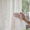 Sugar Bean Gauze Curtain Tulle Sheer Curtain Linen Curtains for Girls Boy Room Finished Window Screens Curtain Room Decoration