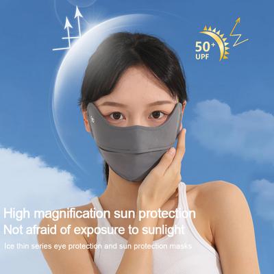 Máscara fina de protección solar para exteriores para mujeres y niñas, máscara transpirable anti-UV para ciclismo, caza, correr, deporte, bufanda