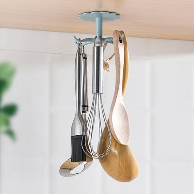 Portaoggetti da cucina a parete per pala e cucchiaio, girevole a 360 gradi, non perforato
