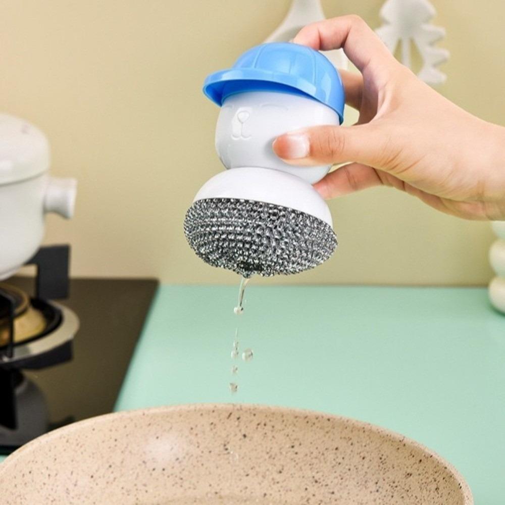 Removable Cleaning Ball Brush Cartoon Automatic Washing Brush Kitchen Cleaning Brush  Dish Washing