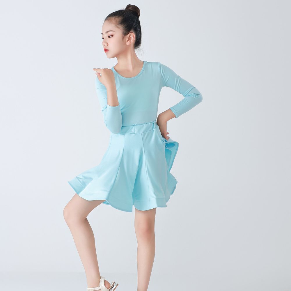 Children's Dance Costume for Professional Competition Girls' Large Swing Dress Children's Latin Training Performance