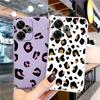 Leopard Pattern Soft Silicone Case For iPhone Xiaomi Redmi Note 13 14T 15 Samsung A55 A35 M35 S24 FE Huawei Honor Camera Protective Shockproof Cover