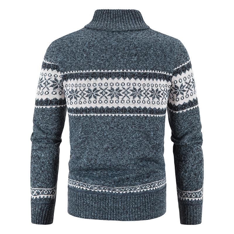 Cardigan in Pile Invernale da Uomo Maglione Lavorato a Maglia Natalizio Cappotto Giacca Business Casual Abbigliamento Maschile in Lana Cashmere