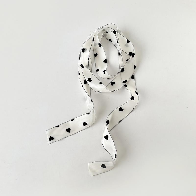 Lace Scarf for Women Long Skinny Belt Necktie Neck Scarf Girls Photo Props Long Neckerchief Skinny Scarf Necktie