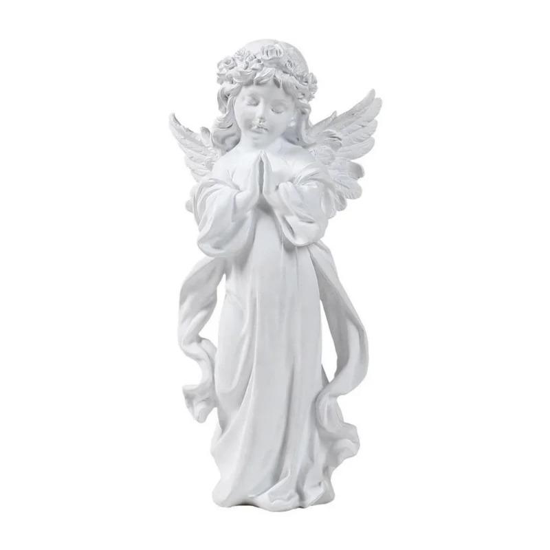 1PC Home Decor Accessories Artistic Resin Angel Shape Beautiful Figurine for Store Sculpture Modern Art Decoration.