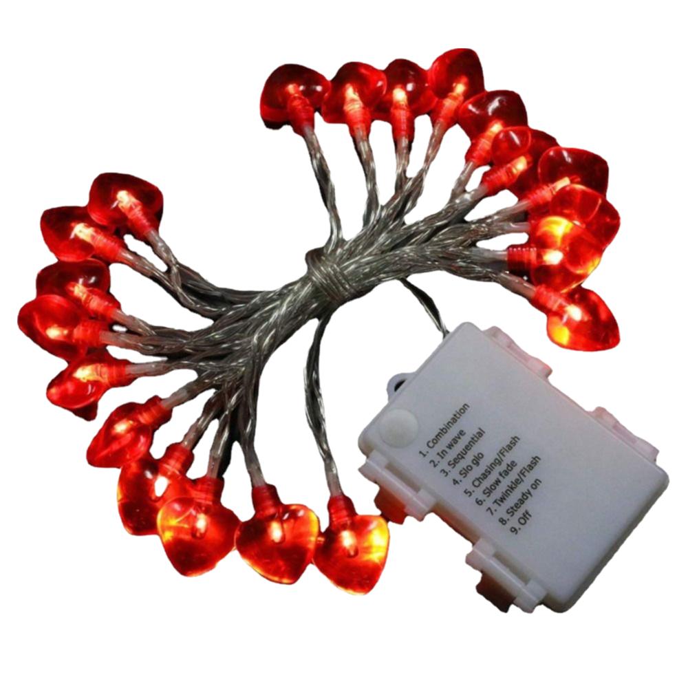 Battery Operated Love Heart Fairy Light Garland Romantic LED Valentines Day Decor  Party Decoration