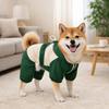 Thick Velvet Dog Raincoat Winter Warm Dog Four Legged Clothes Dog Hooded Jumpsuit  Daily Walk
