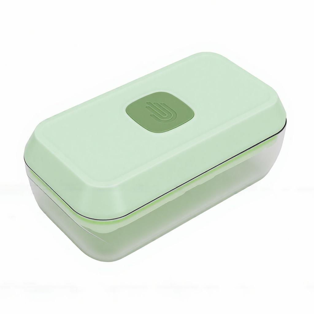 Ice Cube Tray with Lid Bin Scoop Stackable Storage Easy Release Press Type Ice Maker for Freezer