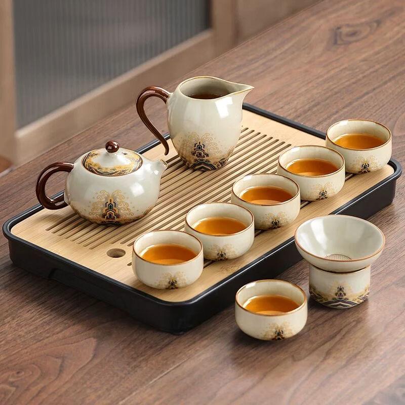 

Anmu Ru Kiln Ceramic Gongfu Tea Set