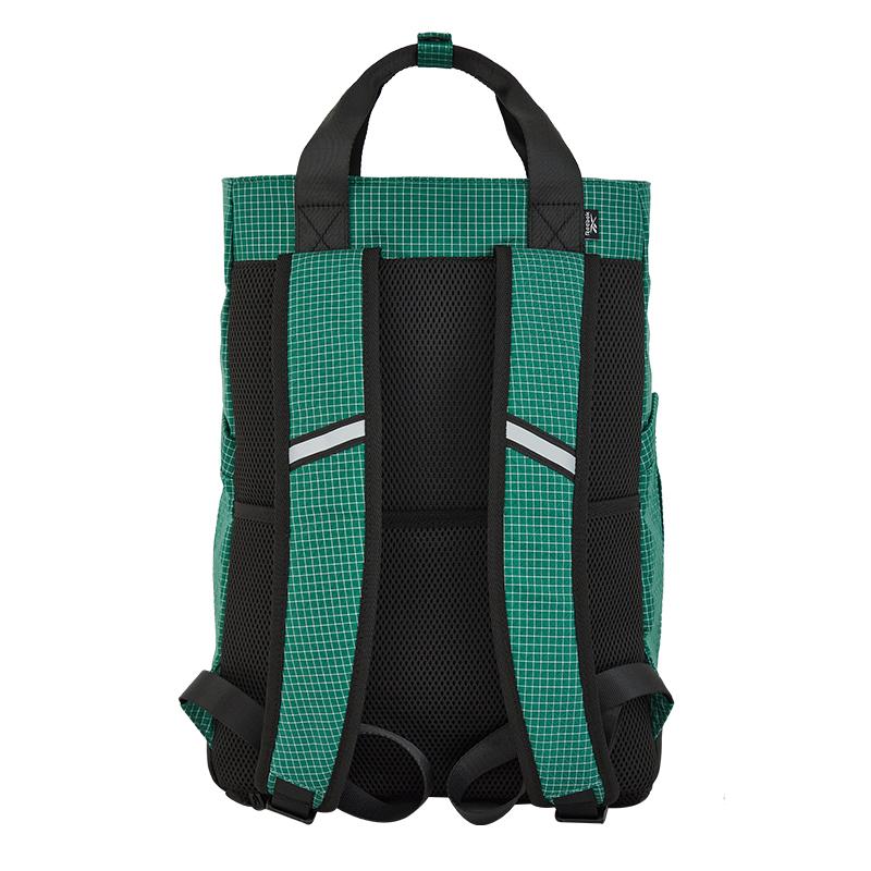 New Reebok Fabric Backpack Sports Bag Medium Size Unisex Black/Green RB240051M