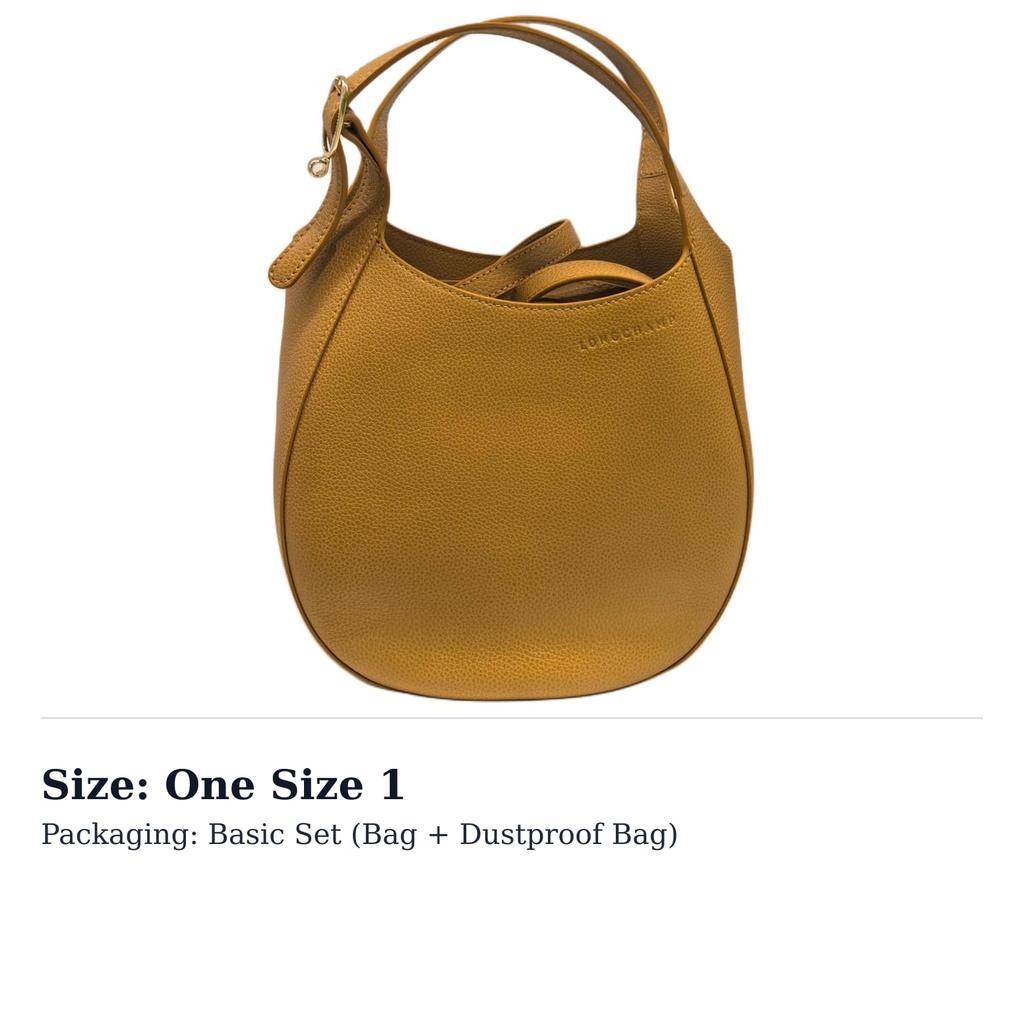 LONGCHAMP Le Foulonne Cow Leather Shoulder Bag Large Women's Nutmeg 10330021894