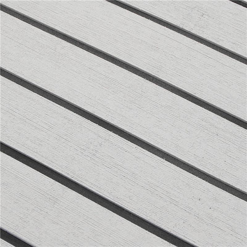 Self-Adhesive 600x2400x6mm EVA Foam Faux Teak Decking Sheet Marine Flooring Boat Decking Sheet Yacht Accessories Gray Black