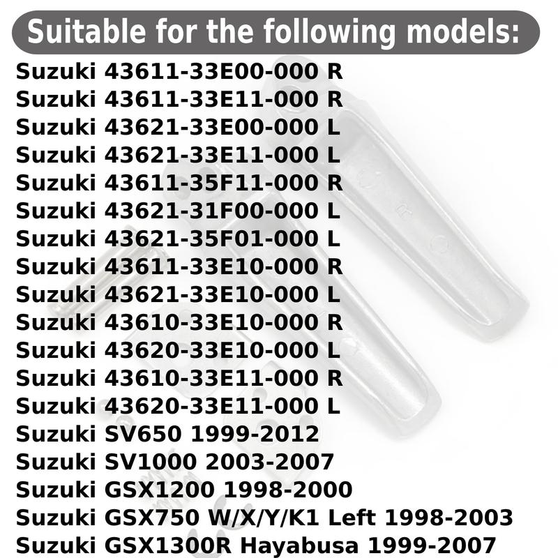Motorcycle Rear Footrest Foot Pegs Pedals For Suzuki SV650 SV1000 GSX1200 GSX1300R Hayab GSX750 W/X/Y/K1 Left 43611-33E00-000